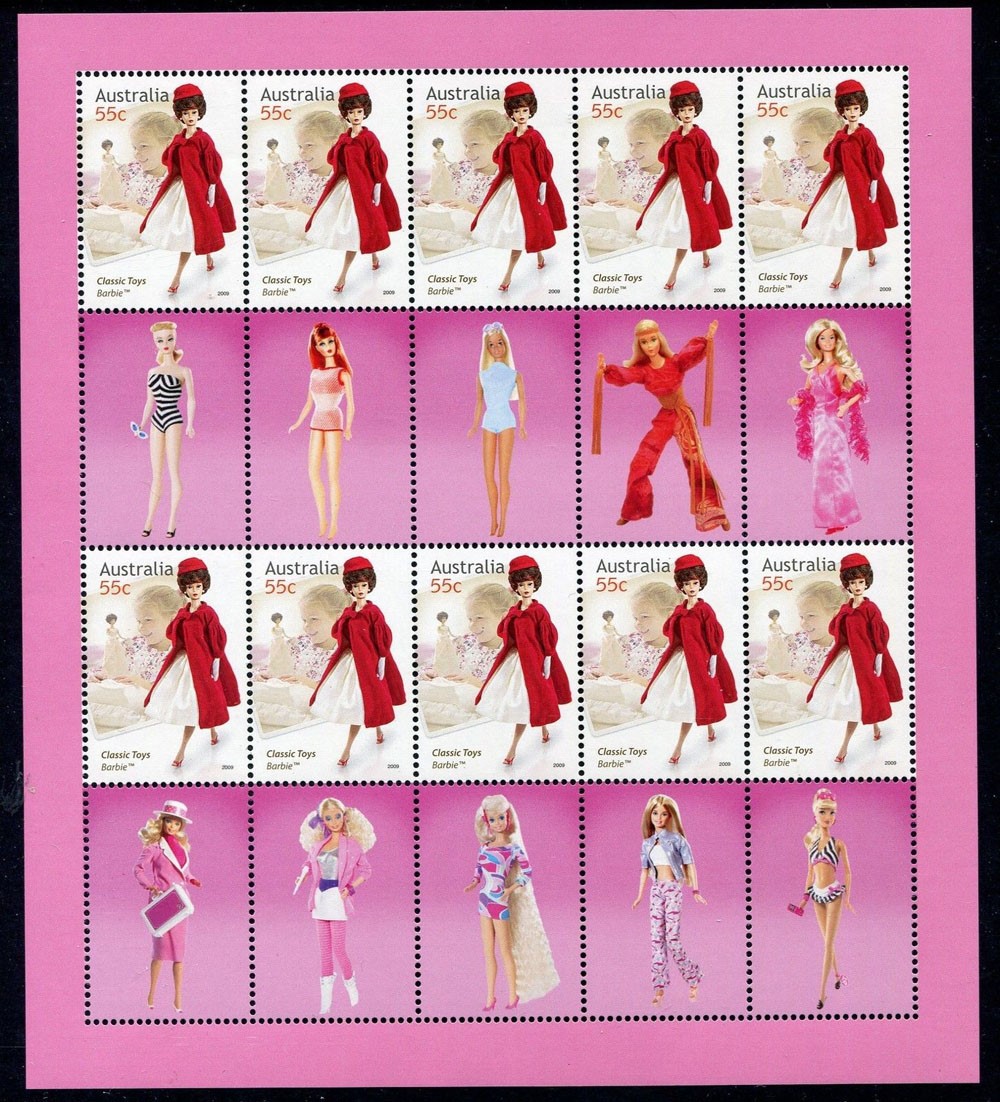 Australia 2009 55c 50th Anniversary Barbie Post Office Stamp Pack Muh Ebay
