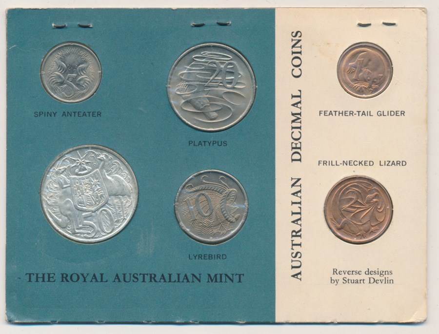 Australia: 1966 Uncirculated Set In Royal Australian Mint Card Nice Set 